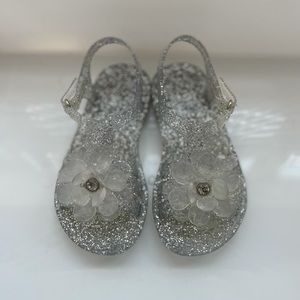 Girls Glitter Jelly Sandals
